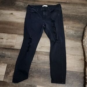Mudd destroyed black jeans Women's Size 17